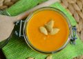 SOPA DE AUYAMA Y GUISANTES VERDES
